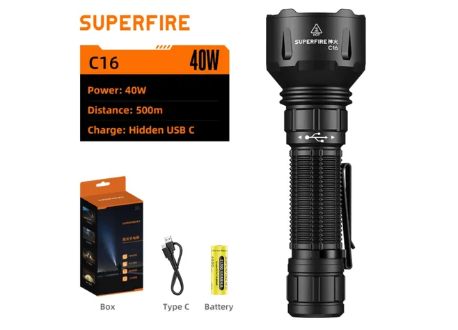 Ліхтар Superfire C16 Black Фото 4